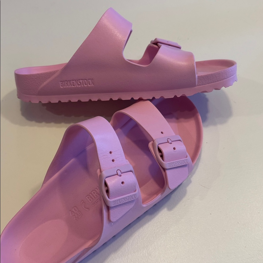 Birkenstock Women’s Arizona EVA Sandals in Light Pink Sz 9. NWOB. Tub8 - Picture 2 of 4